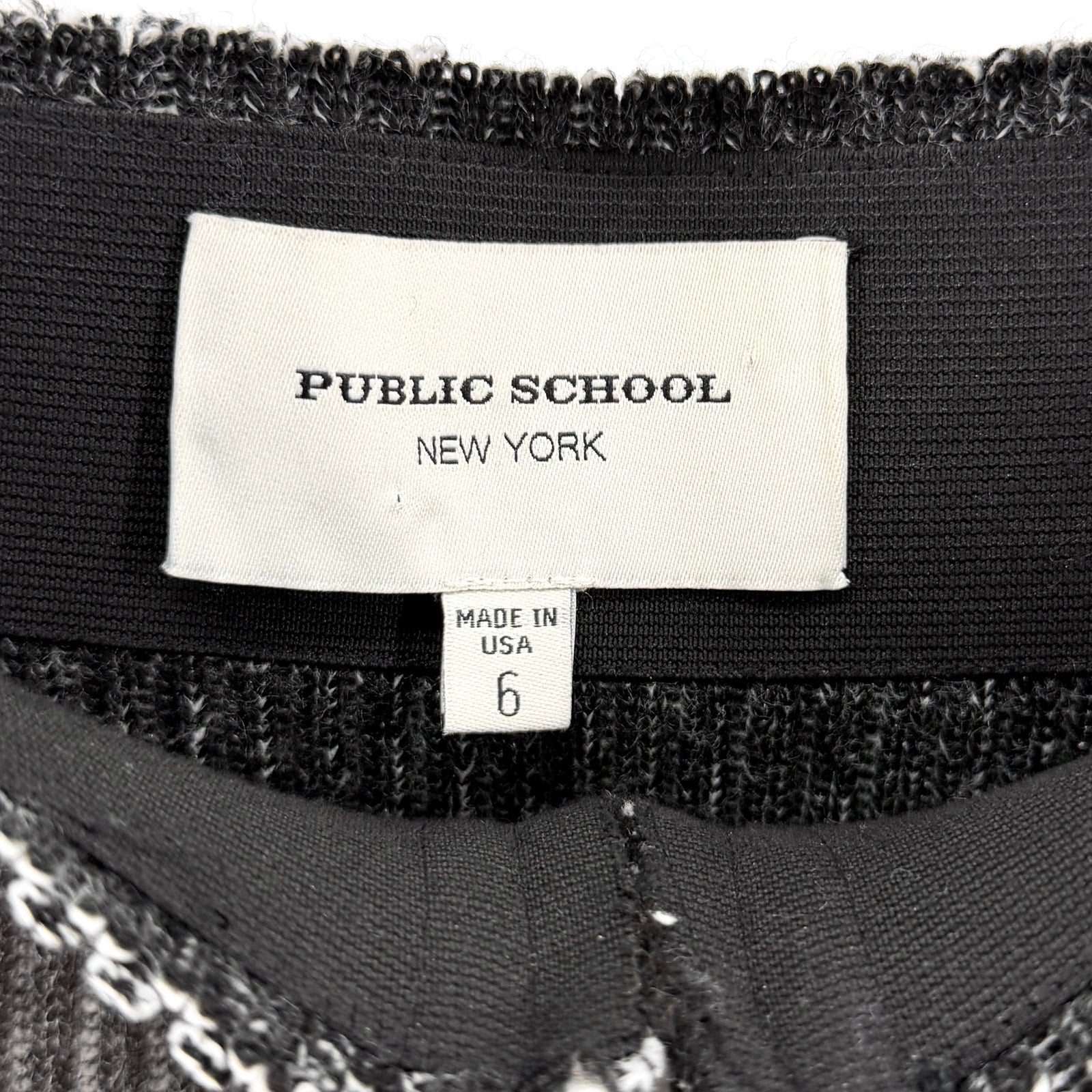 Public School New York Grey Ribbed Knit Zip Front Mini Skirt