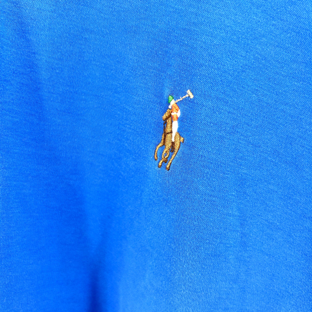 Y2K Polo Ralph Lauren Blue 100% Cotton Pima Soft Touch Polo Shirt