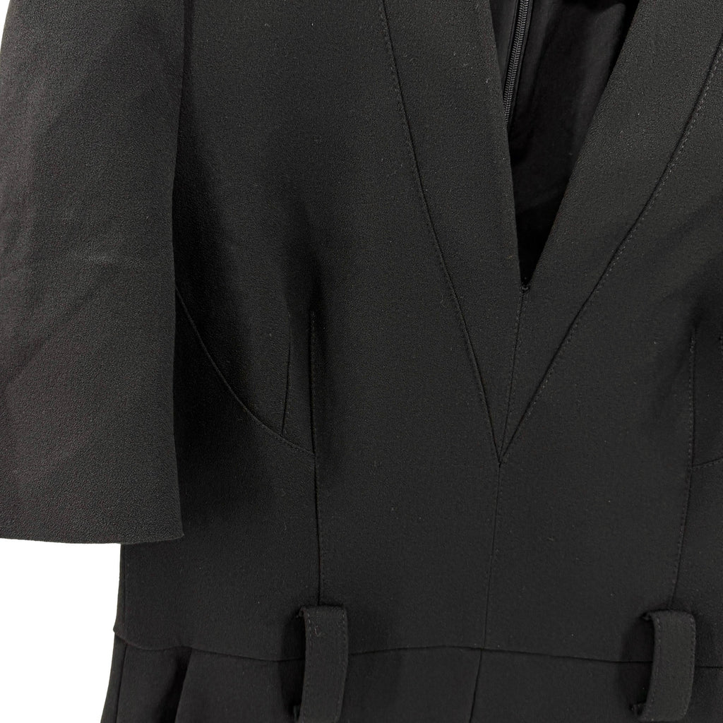 Karen Millen Black Structured Bodice Pockets Tapered Leg Jumpsuit