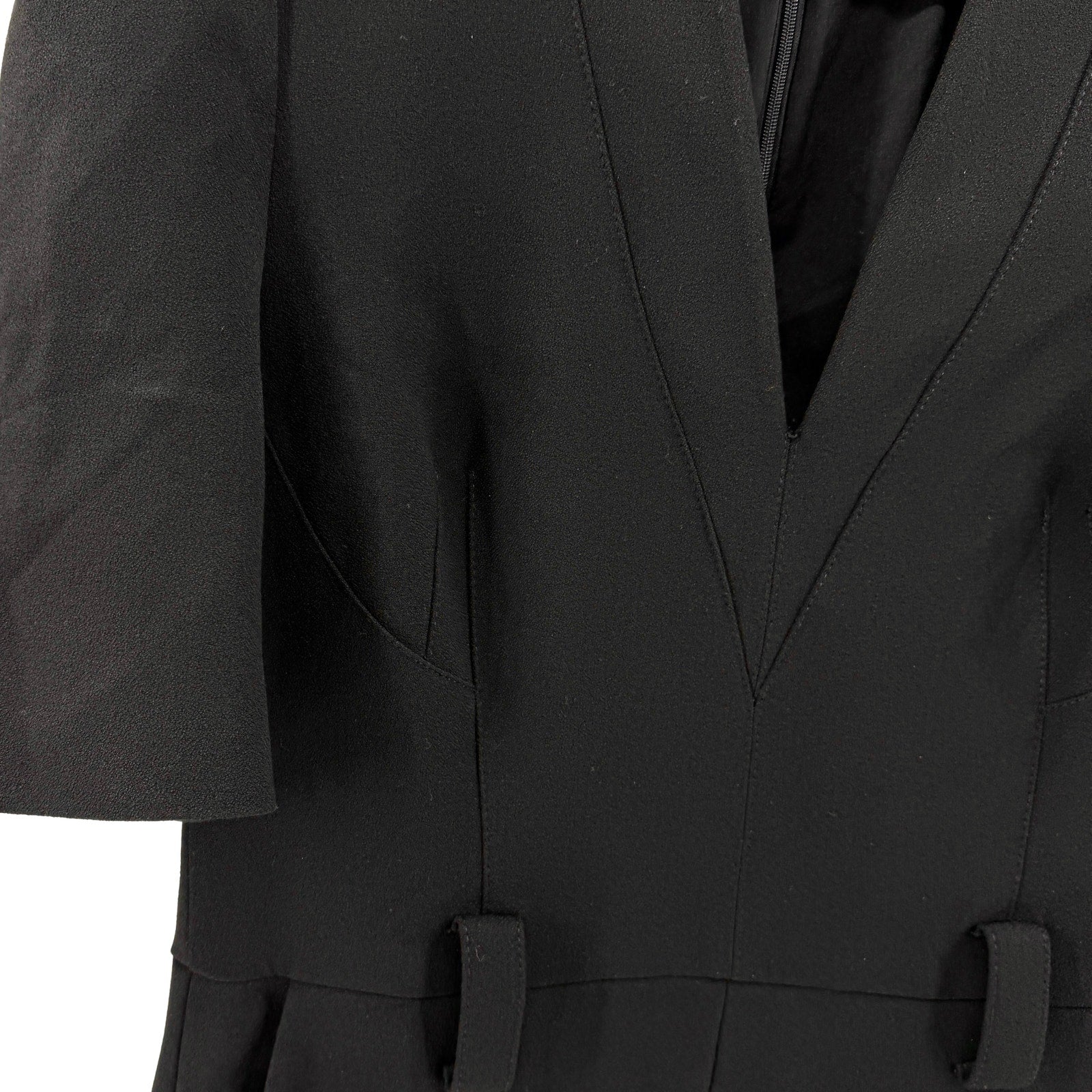 Karen Millen Black Structured Bodice Pockets Tapered Leg Jumpsuit