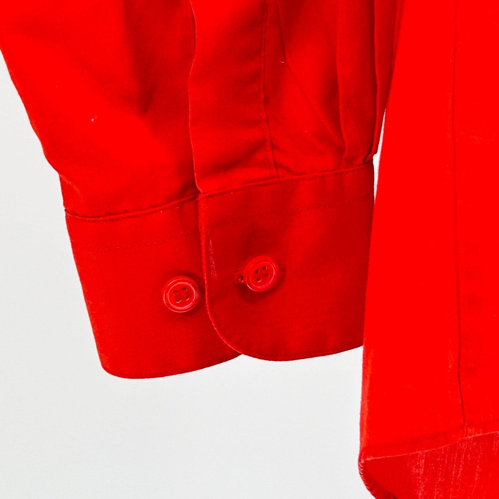 80s Marquis Red Nautical Long Sleeve Button Down Gold Sailing Patch Size S