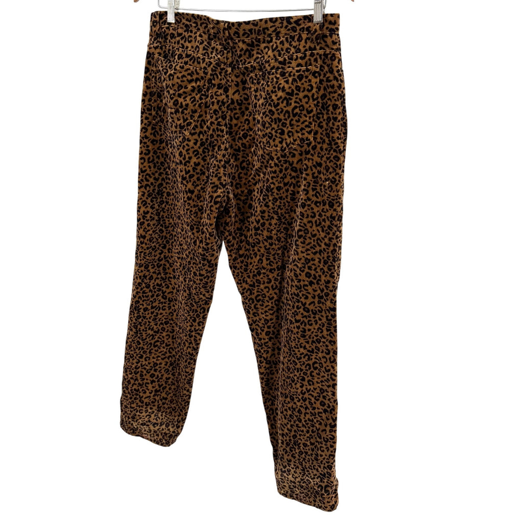 Vintage 90s Jones New York Brown 100% Cotton Velvet Leopard Jacket Pants Set