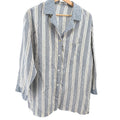Vintage 90s Louis Féraud 100% Silk Striped Oversized Pajama Top