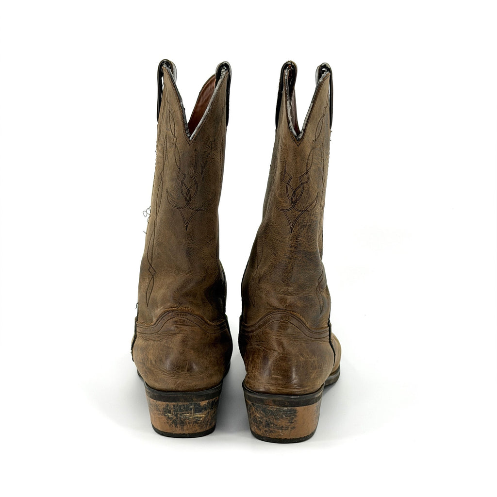 Guide Gear Distressed Brown Genuine Leather Western Cowboy Boots Shoes