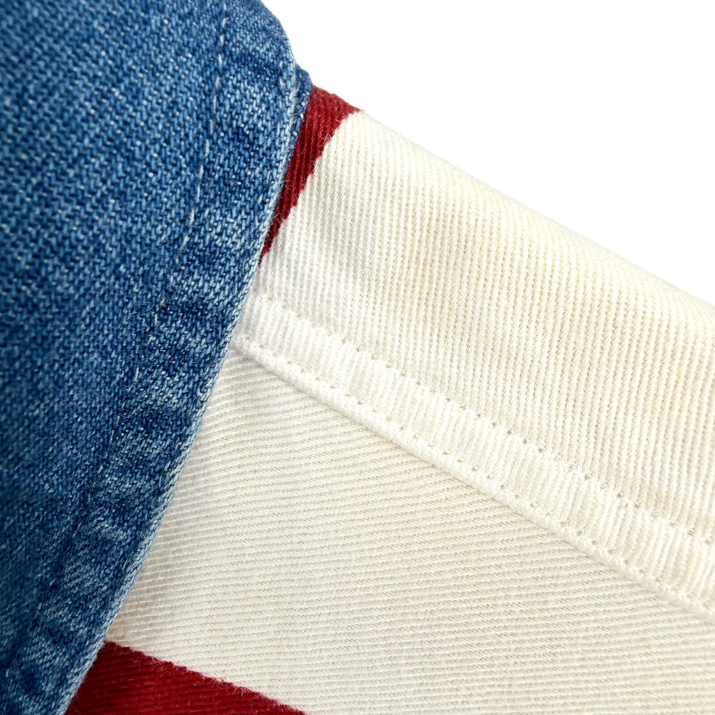 Vintage 90s Quizz Again Red White Blue 100% Cotton American Flag Shirt