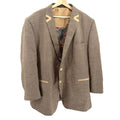 Vintage Y2K Austin Reed Curious Man Brown Silk Wool Blazer