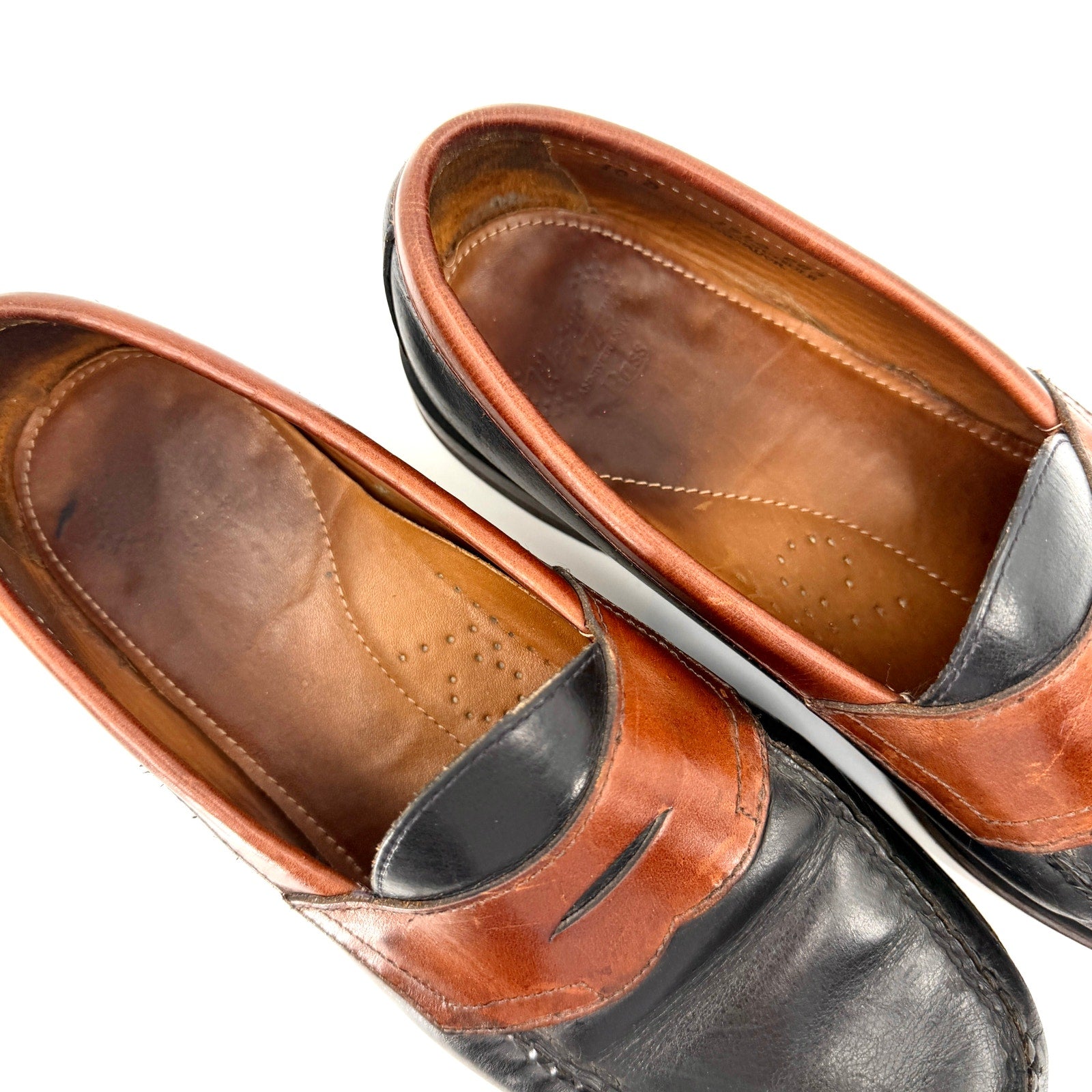 GH Bass Weejuns 75th Anniversary Black Brown Leather Penny Loafers