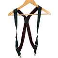 Duluth Trading Company Blue Green Tartan Plaid Adjustable Suspenders