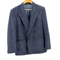 Vintage 90s Wendell Indigo Blue Double Breasted Power Dressing Blazer Jacket