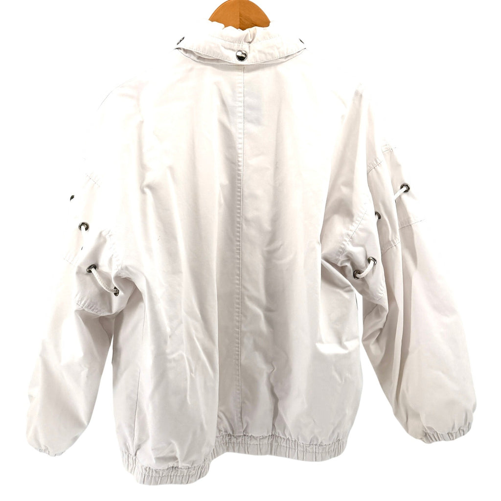 Vintage 90s PAO Originals White Sporty Drawstring Windbreaker Jacket