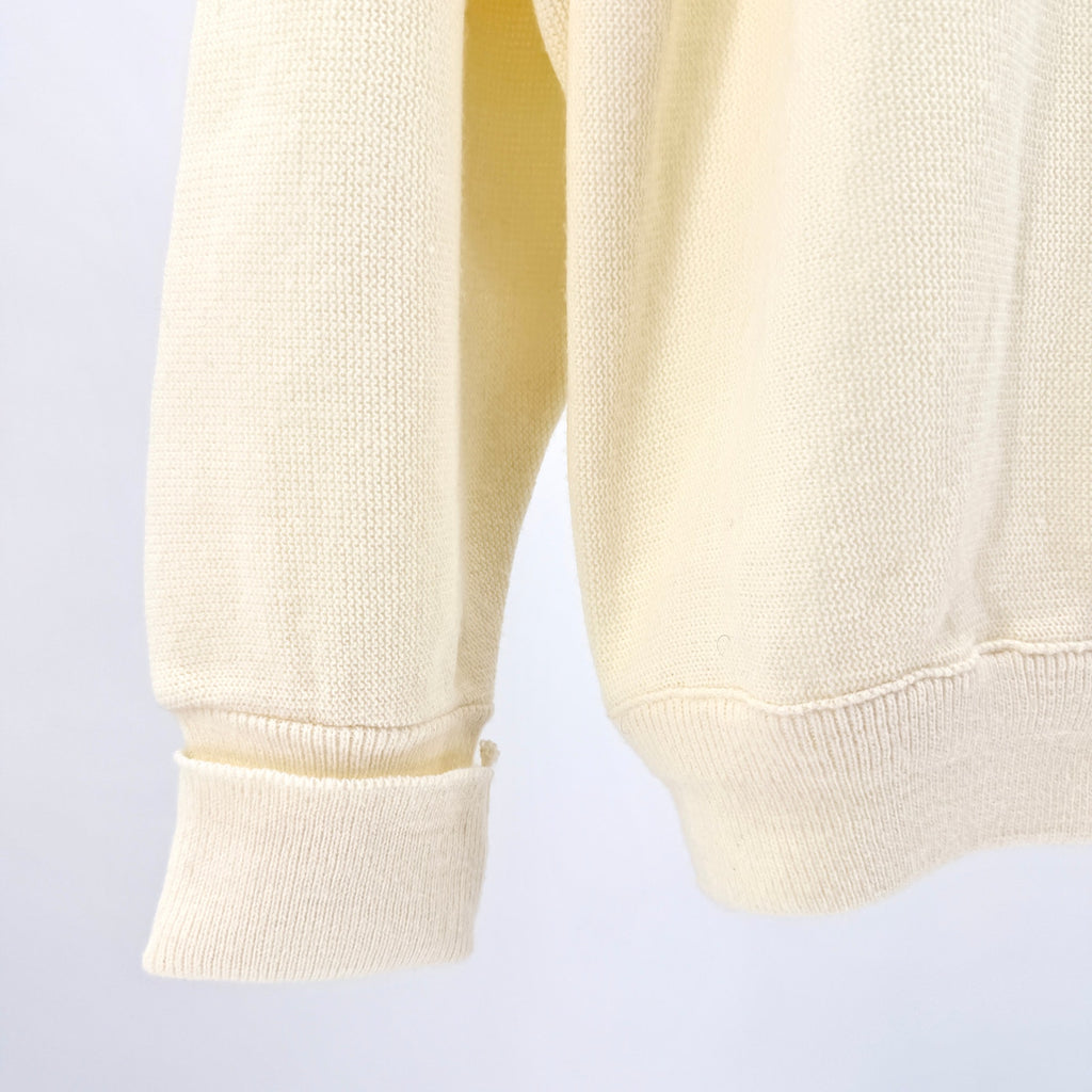 Vintage 70s IZOD Cream V-Neck 100% Acrylic Cardigan Sweater