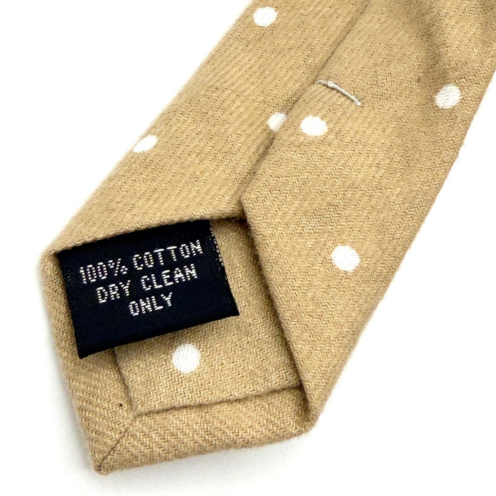 Jack Sartori Italia 100% Cotton Tan Polka Dot Necktie