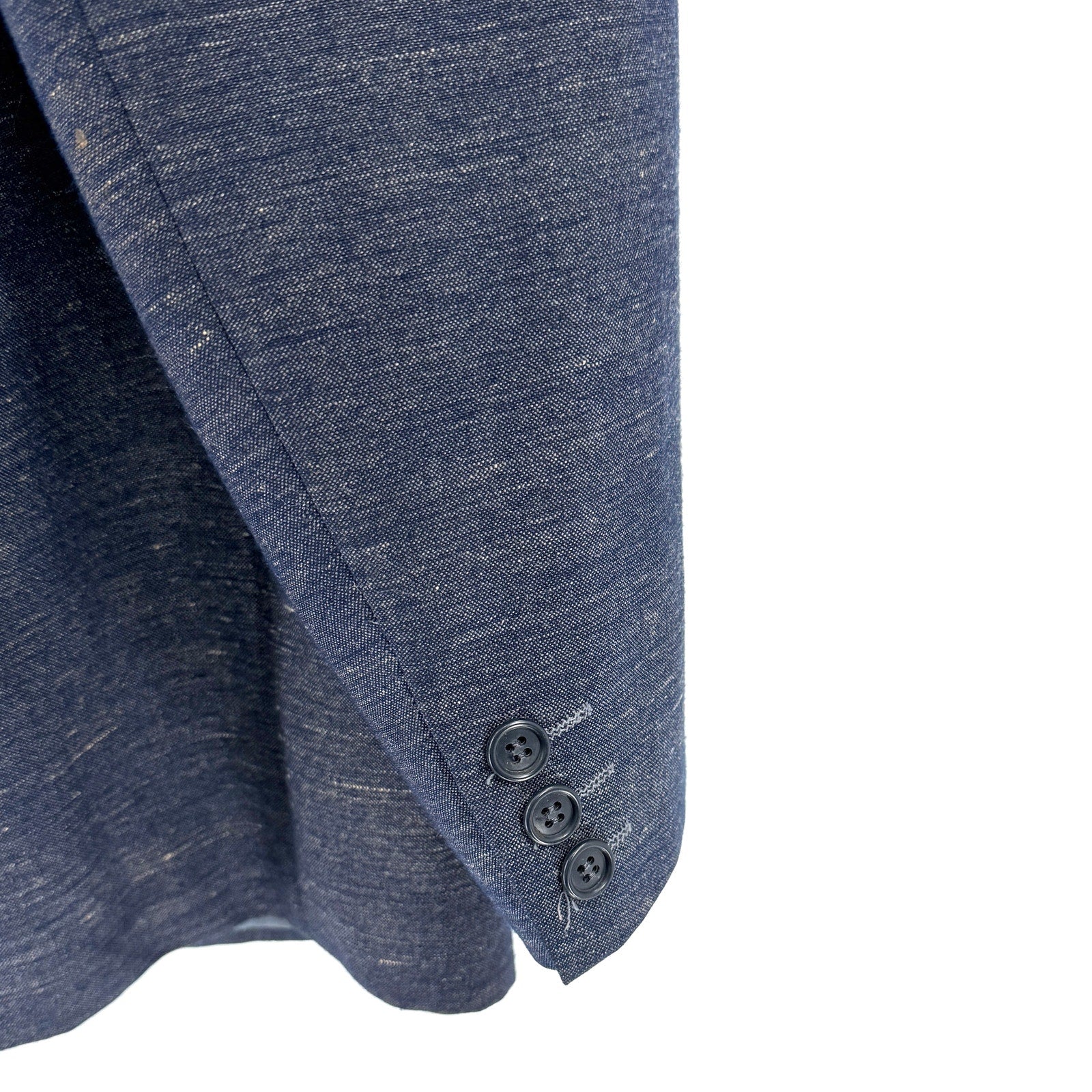 Vintage 90s Wendell Indigo Blue Double Breasted Power Dressing Blazer Jacket