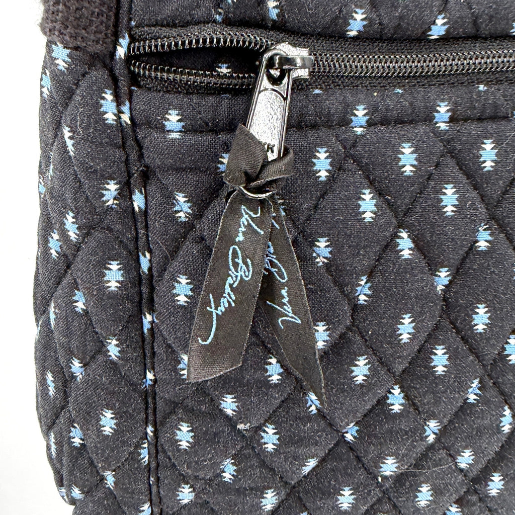 Vintage Y2K Vera Bradley Java Blue Floral Quilted Laptop Messenger Bag