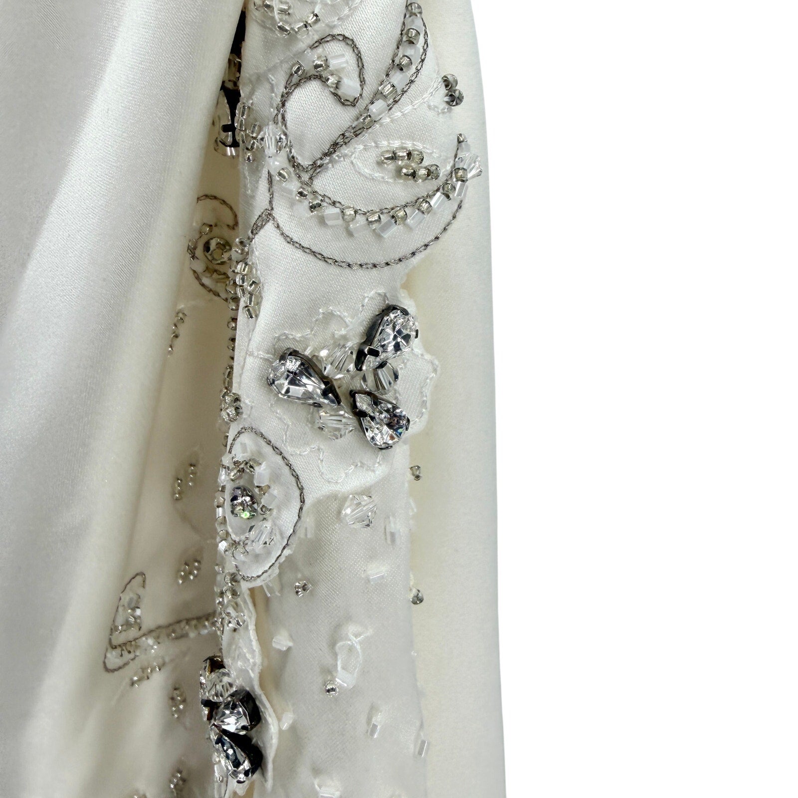 Vintage Y2K Maggie Sottero Couture Ivory Beaded Strapless Wedding Dress