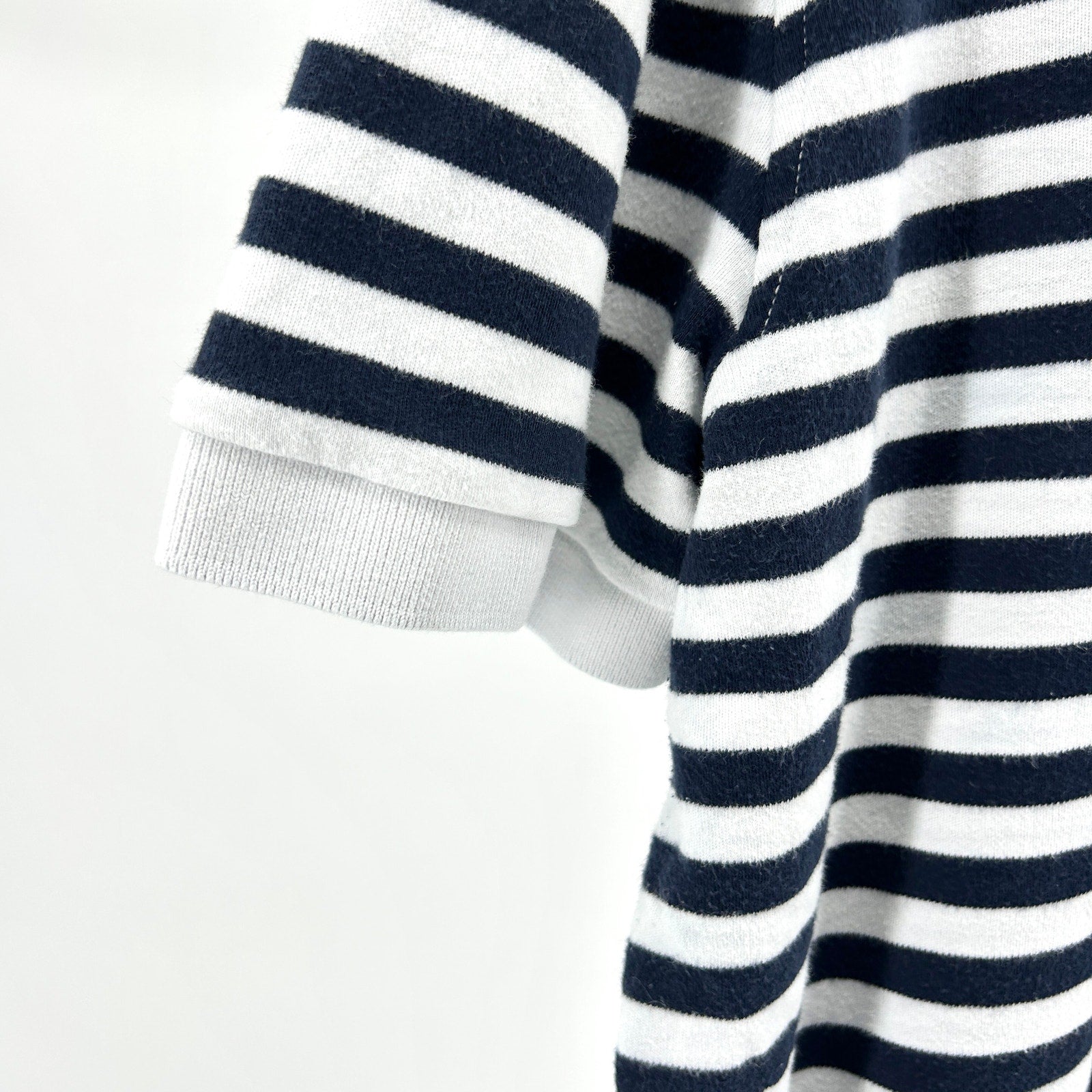 Y2K Nautica Navy White Striped Classic Fit Cotton Polo Shirt
