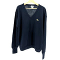 Vintage 80s Izod Lacoste Navy Blue V-Neck Orlon Acrylic Sweater