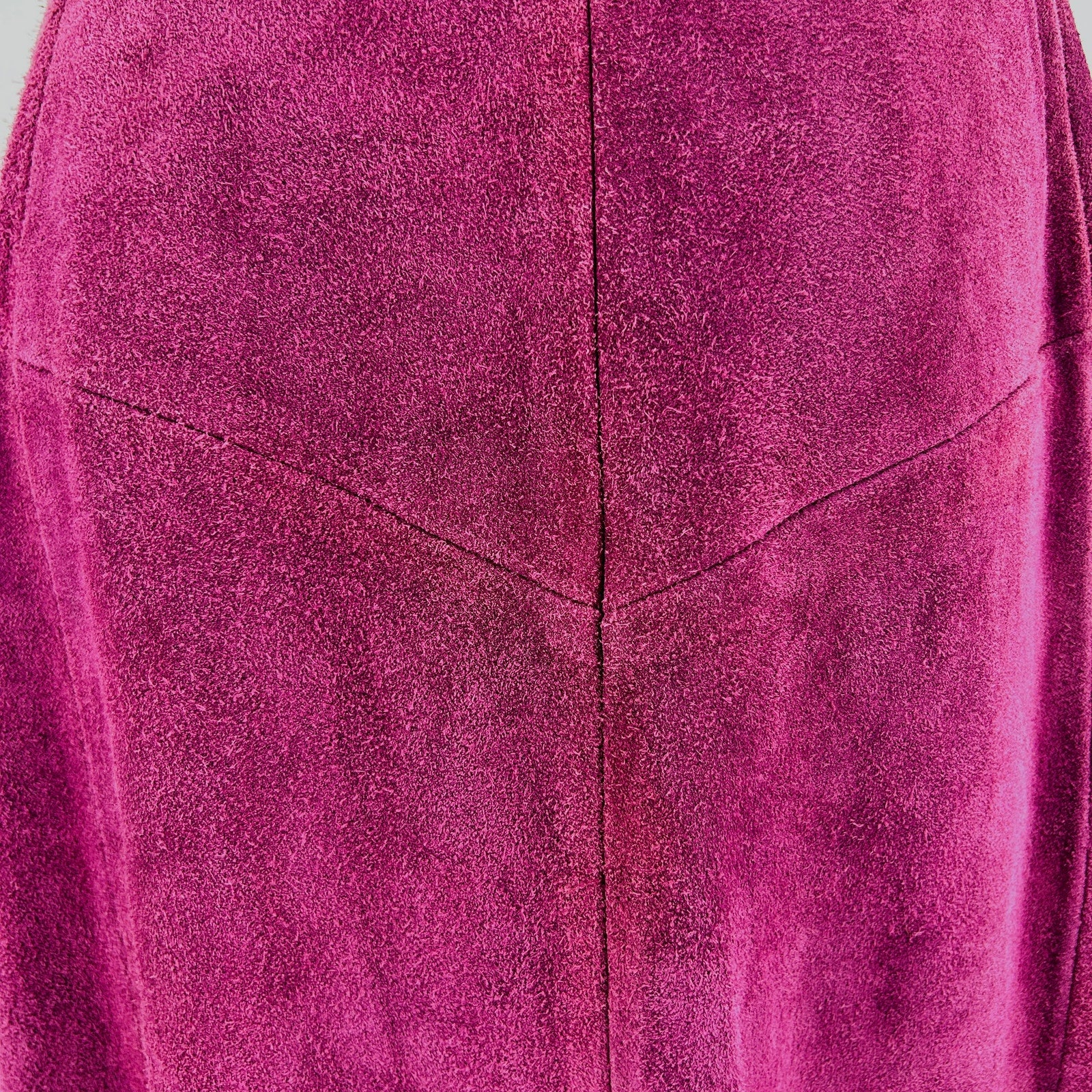 Vintage 90s Sheplers Plum Sueded Boar Leather Western Maxi Skirt