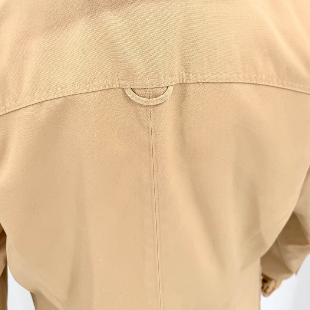 Vintage 80s Etienne Aigner Tan Equestrian Logo Clasp Pockets Blazer Jacket