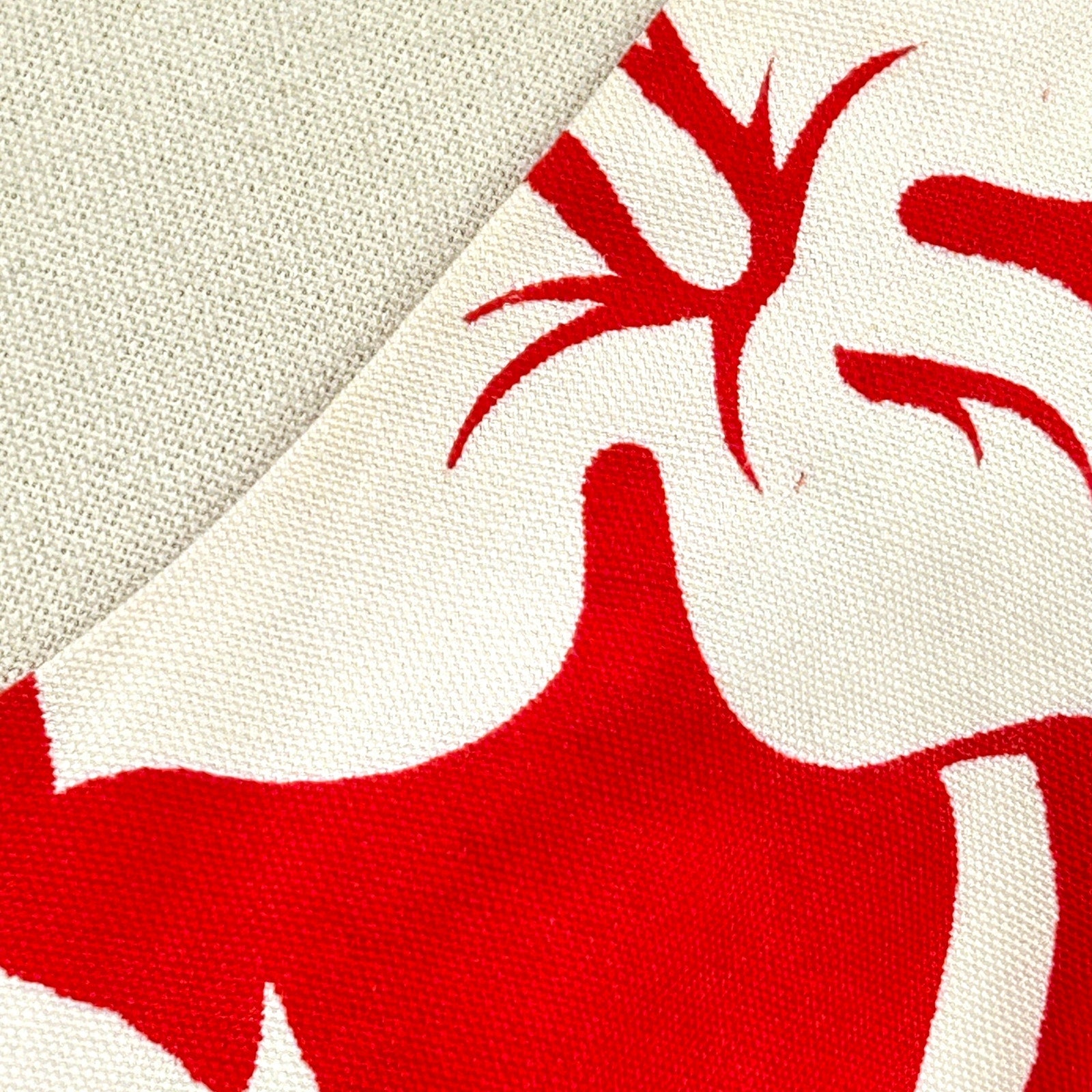 Vintage 60s Red White Hawaiian Aloha Cotton Floral Mermaid Dress