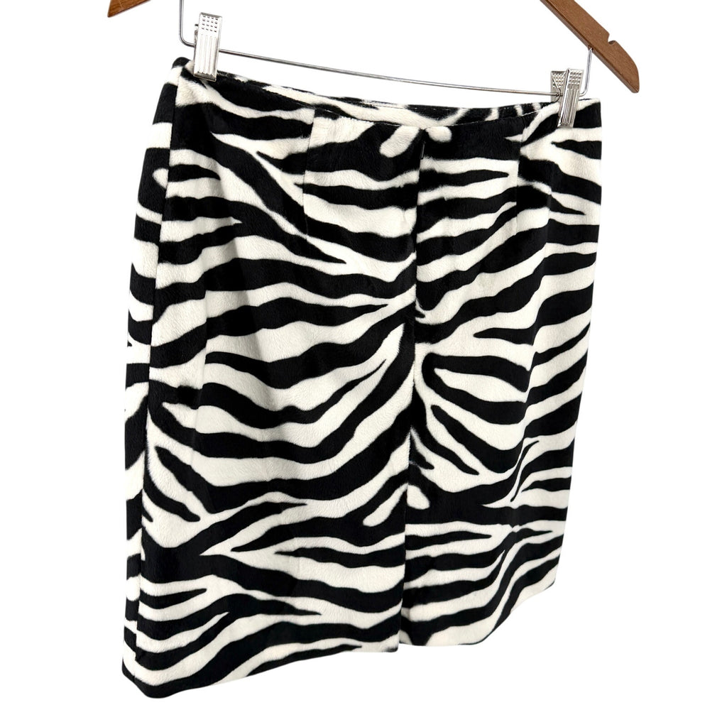 Vintage 90s Focus 2000 Charles Glueck Black White Zebra Mini Skirt Suit Set