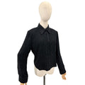 Vintage 90s Caroline Rose Black Silk Fully Beaded Evening Jacket