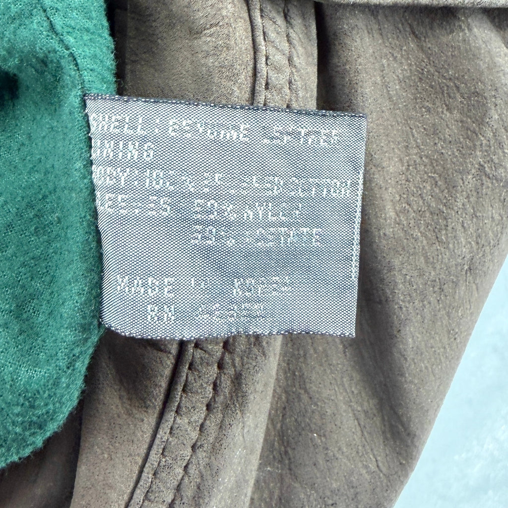 Vintage 90s Compton & Ashley Brown Genuine Suede Leather Bomber Jacket
