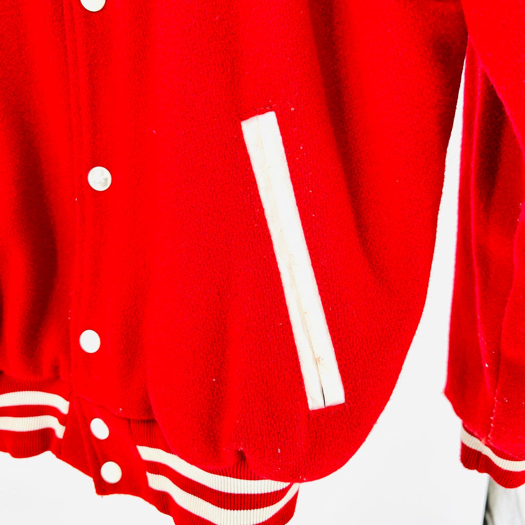 Vintage Y2K Rennoc Red White Marching Band Varsity Jacket