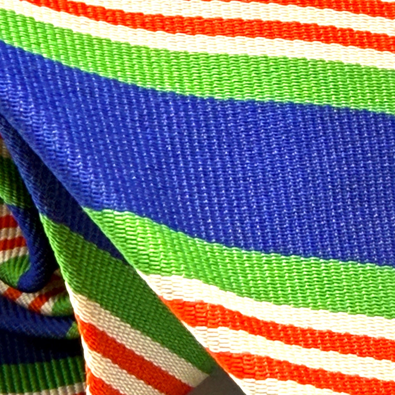 MINT Vintage 90s Polo Ralph Lauren Blue Green 100% Silk Preppy Stripe Necktie