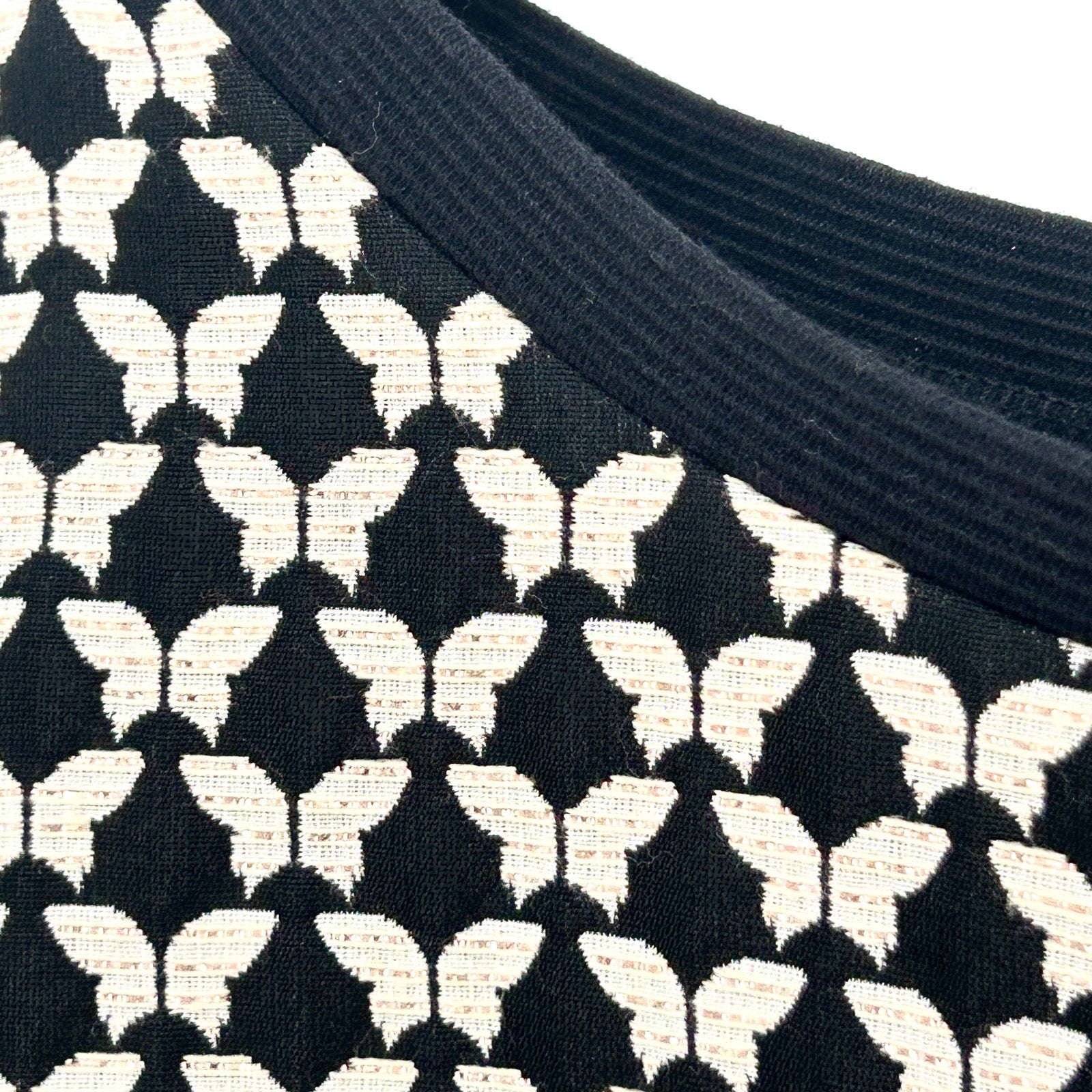 Weekend Max Mara Black Cream Butterfly Jacquard Shift Dress