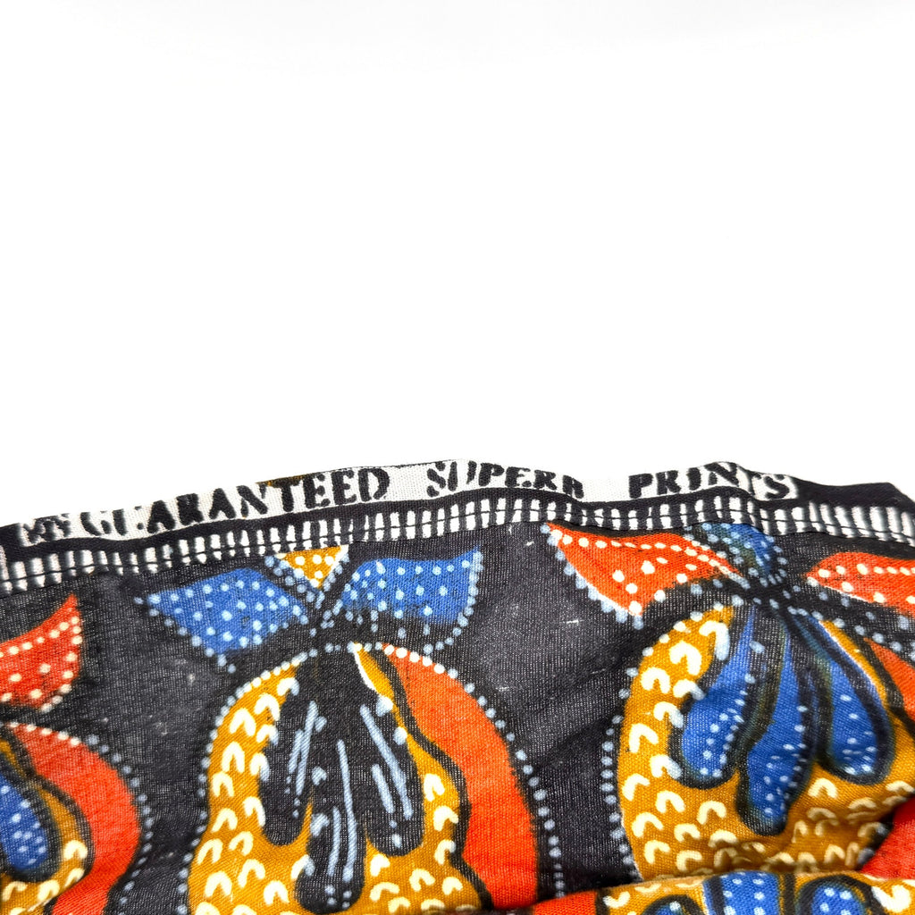 Vintage Y2K Handmade Blue 100% Cotton Afrobohemian Studded Top Midi Skirt Set