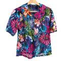 Vintage Y2K Melissa Burke Blue 100% Cotton Retro Boho Peter Pan Collar Shirt