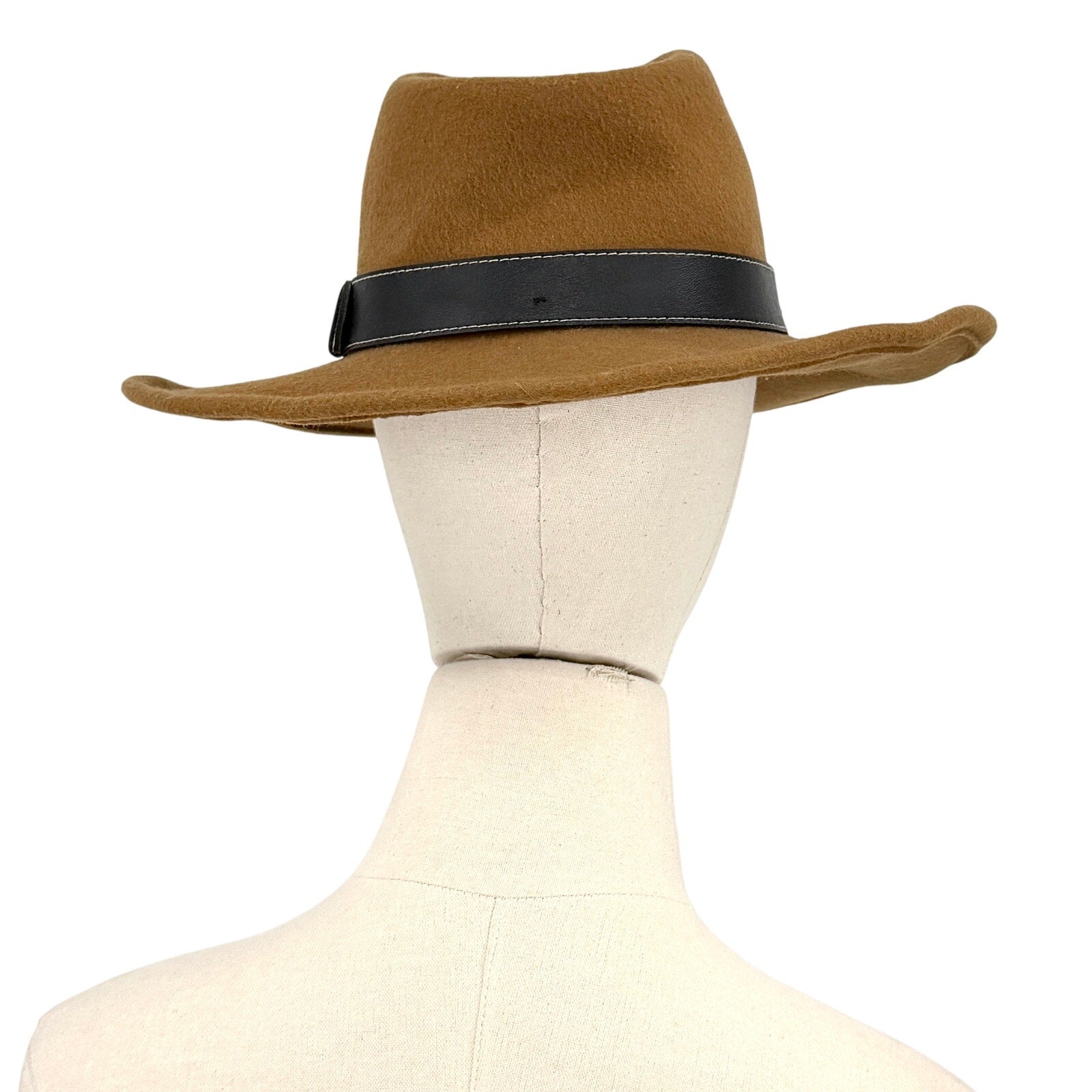 Vintage Y2k Peruvian Connection Warm Brown Wool Western Silver Concho Cowboy Hat