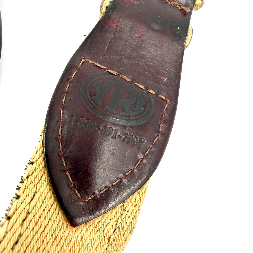 Vintage Y2K YRI Navy Preppy Collegiate Crest Belt