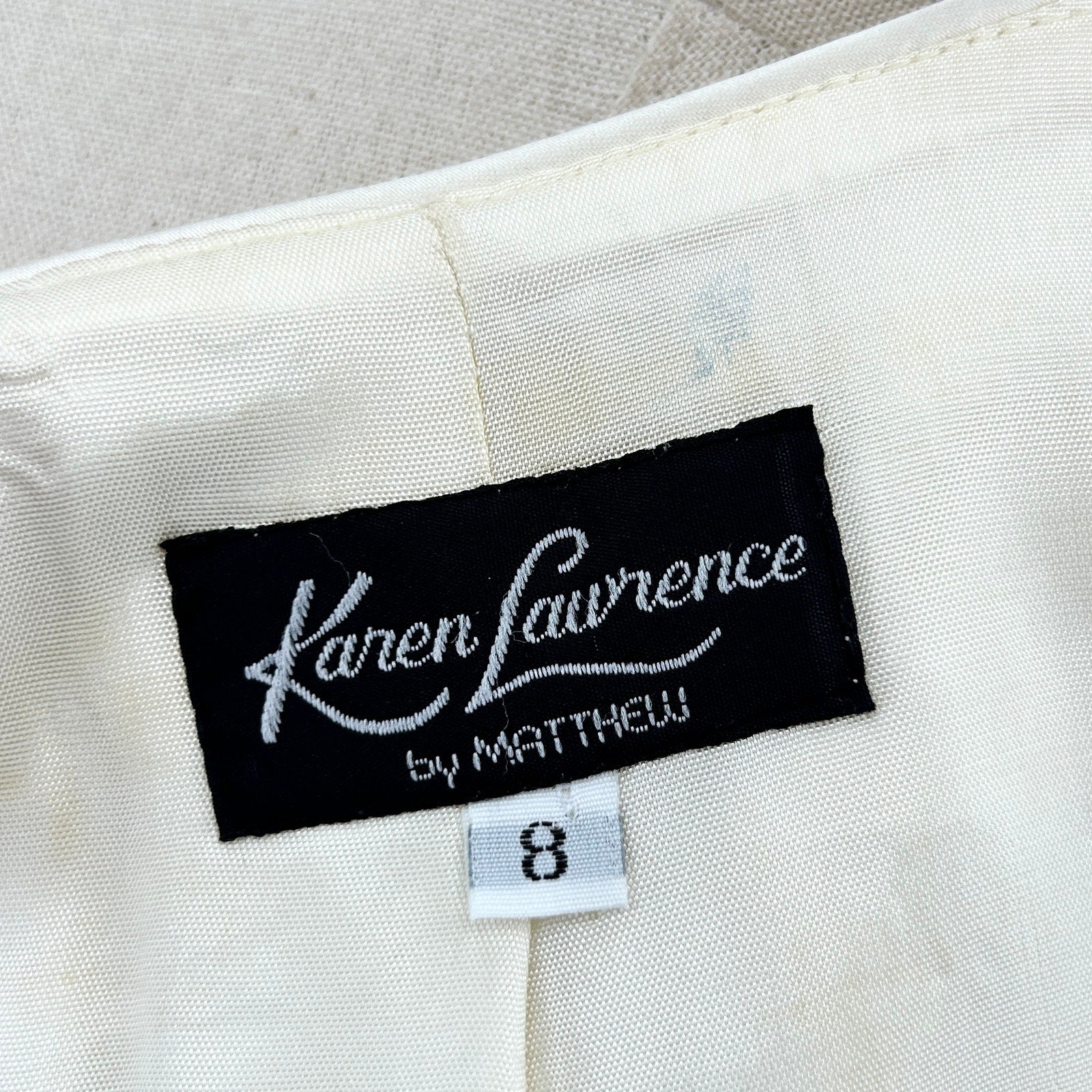 Vintage 80s Karen Lawrence by Matthew Cream Burnout Velvet Gold Clasp Blazer