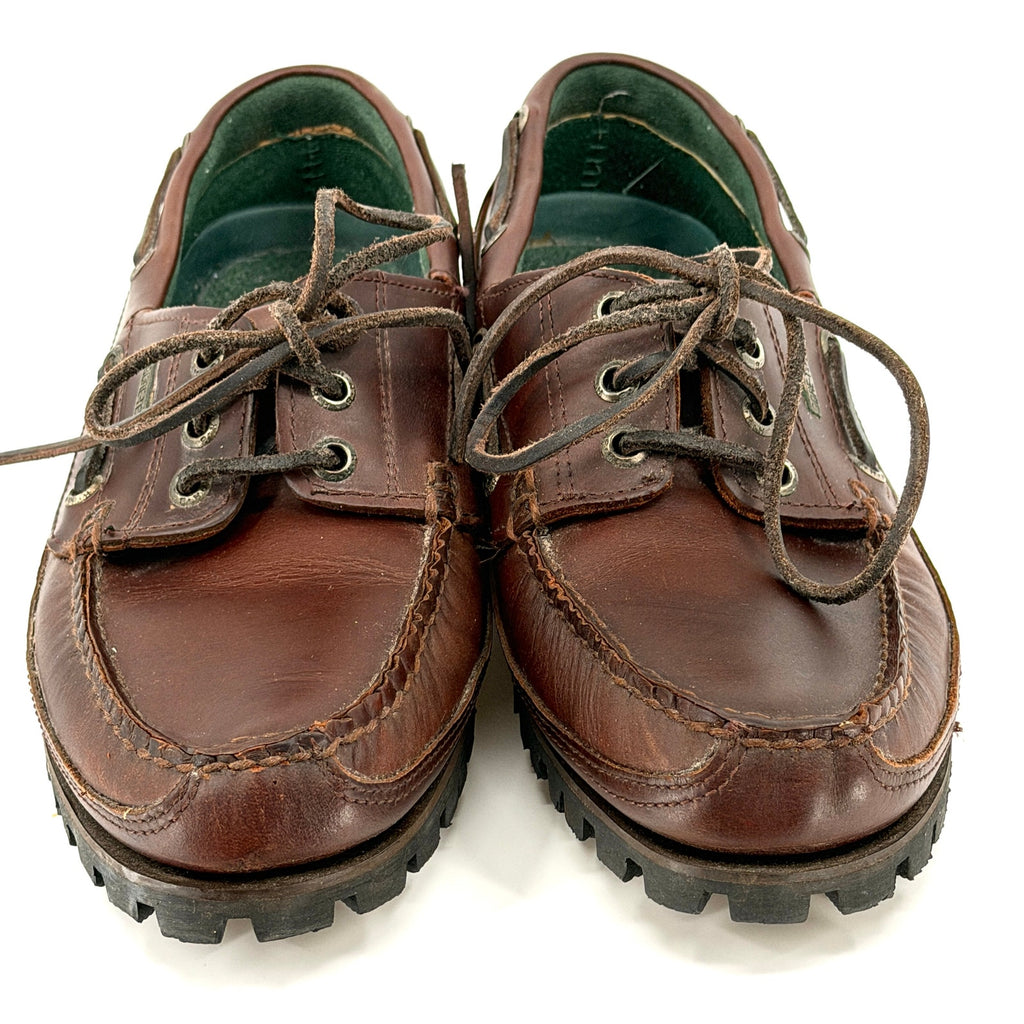 Vintage 90s H.H. Brown Leather GORE-TEX Waterproof Lug Sole Loafers