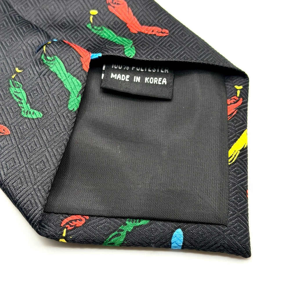 Vintage 90s Dr. Seuss Grinch Black Christmas Novelty NWT Necktie