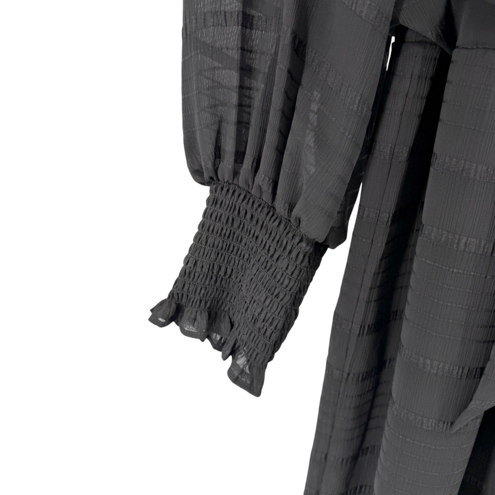 NWT Julia Jordan Black Chiffon Pussybow Wide Leg Jumpsuit