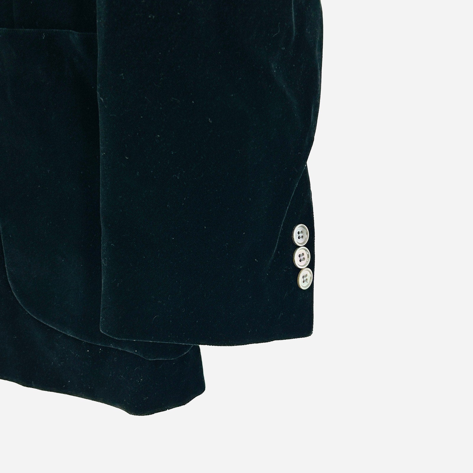 Vintage 80s Oleg Cassini Black Velvet Tuxedo Blazer