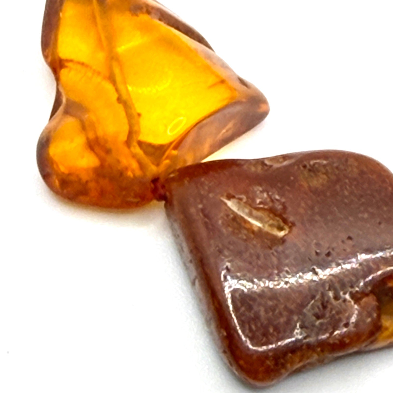 Vintage 70s Honey Cognac Genuine Amber Chunky Statement Necklace