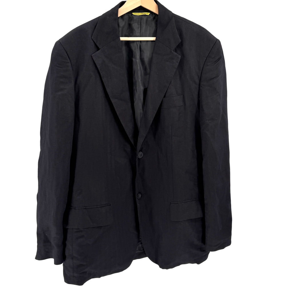 Cubavera Black Minimalist Casual Two Button Blazer Tuxedo Jacket