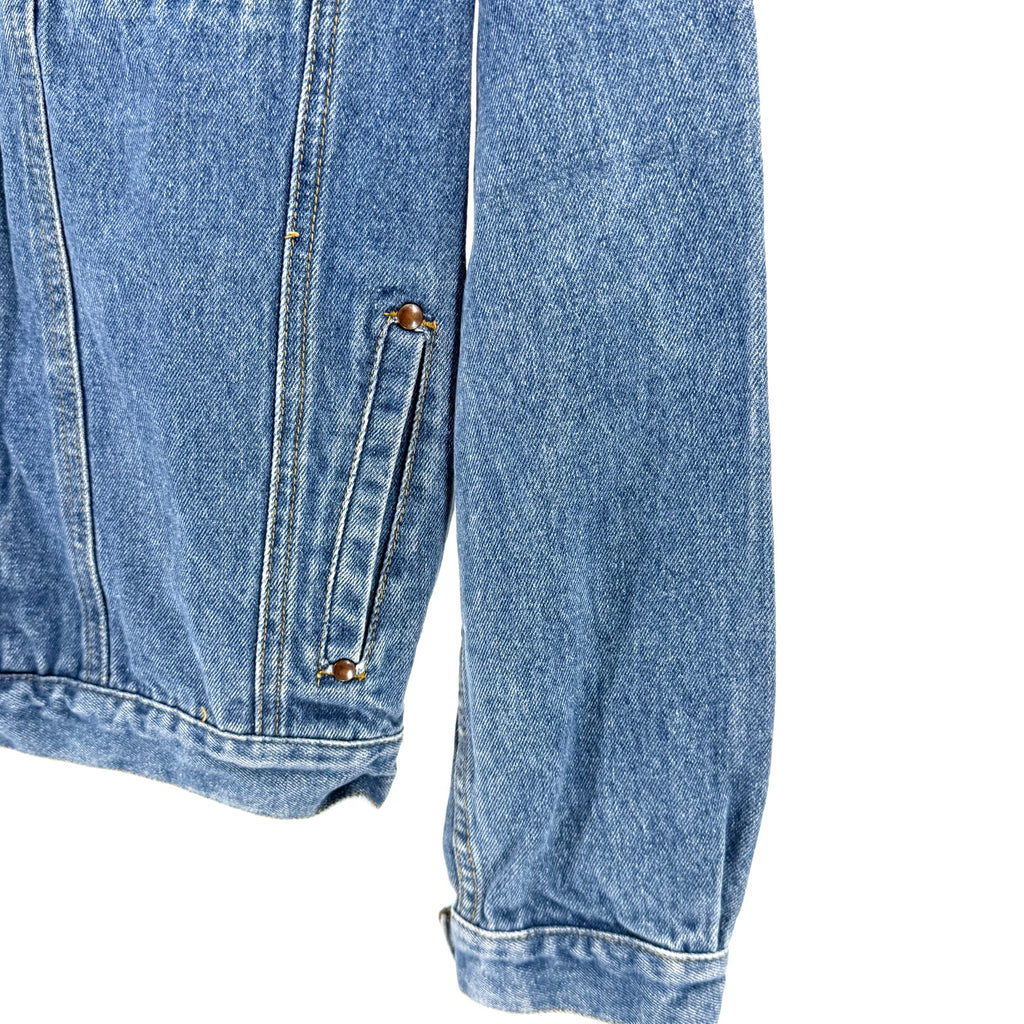 Vintage 90s Katana Texwood Blue 100% Cotton Grunge Trucker Denim Jacket