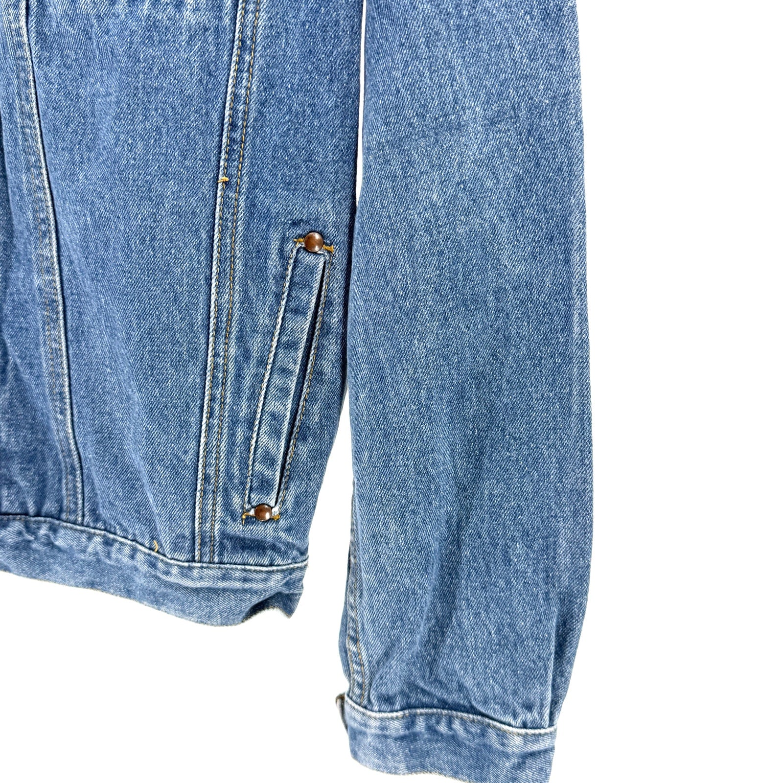 Vintage 90s Katana Texwood Blue 100% Cotton Grunge Trucker Denim Jacket