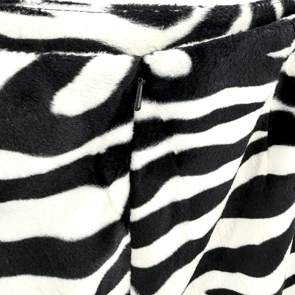 Vintage 90s Focus 2000 Charles Glueck Black White Zebra Mini Skirt Suit Set
