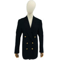 Vintage 90s The J. Peterman Company Black 100% Wool Blazer Tuxedo Jacket