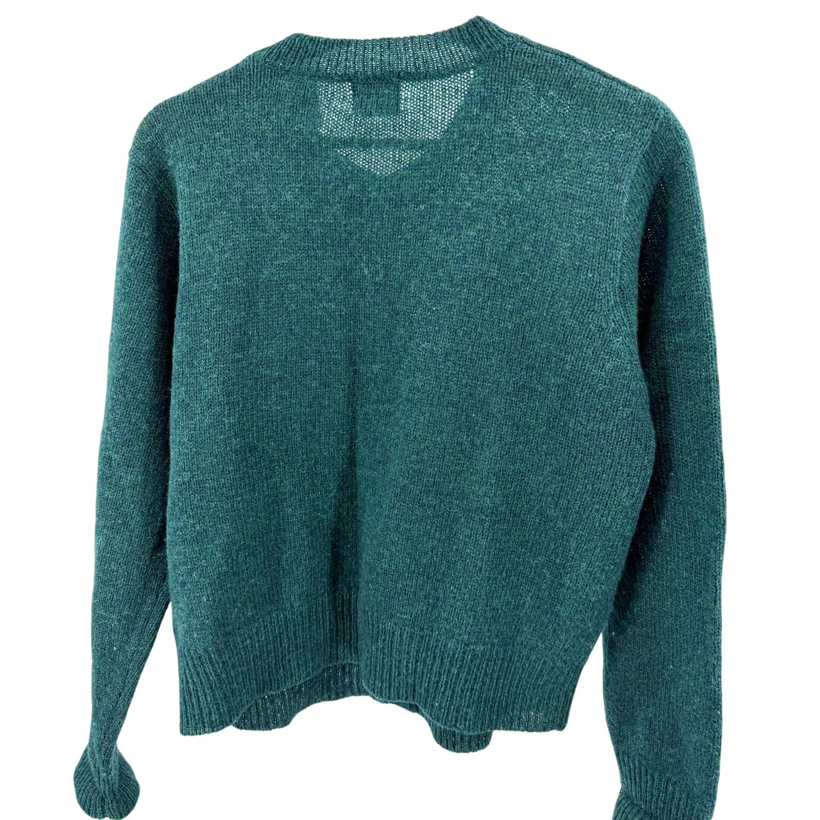 Vintage 90s Gap Green 100% Wool Cardigan Sweater