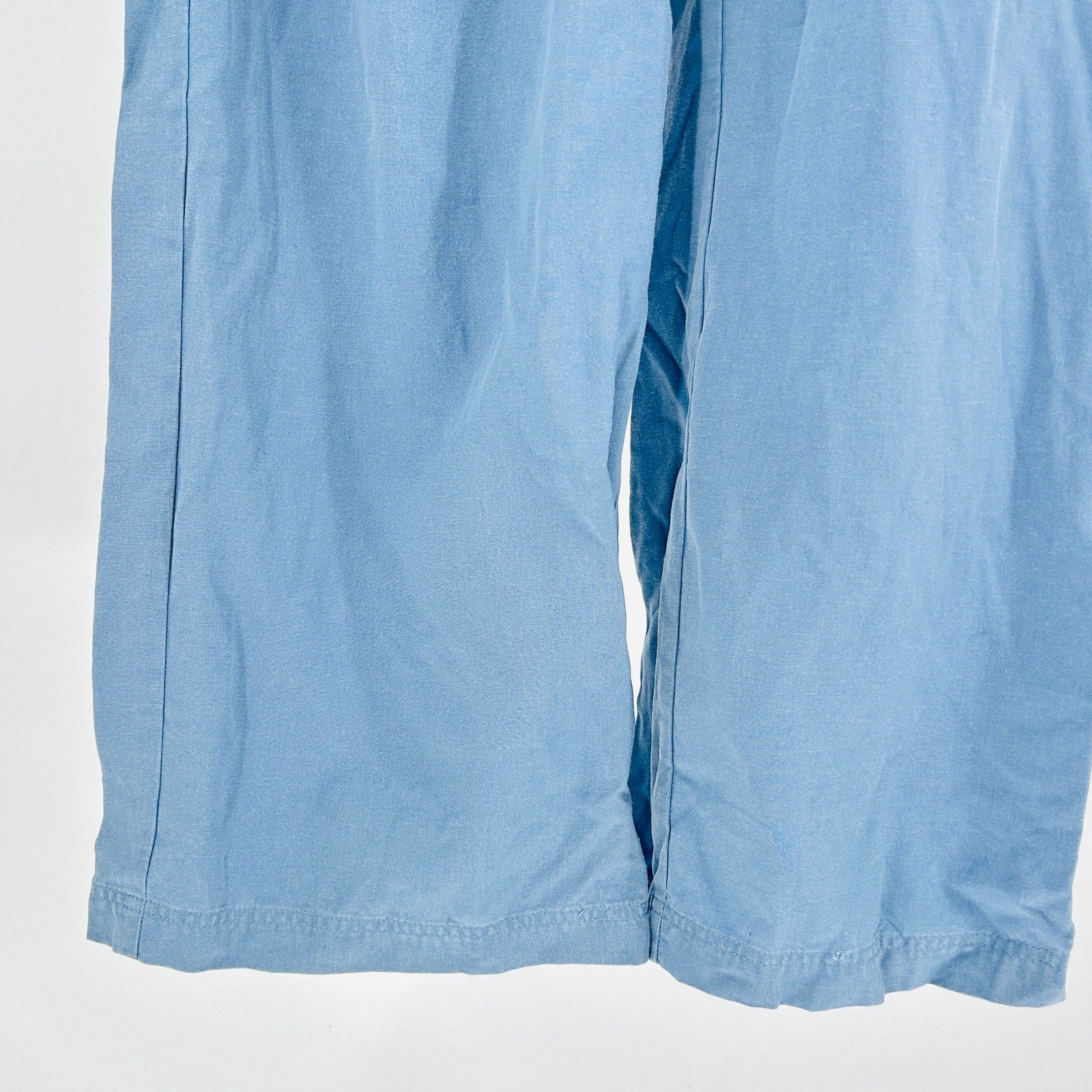 Y2K Rag & Bone Light Blue Linen Blend Button-Front Utility Jumpsuit