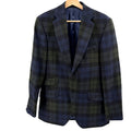 Charles Tyrwhitt Navy Green Blackwatch Tartan 100% Wool Slim Fit Blazer