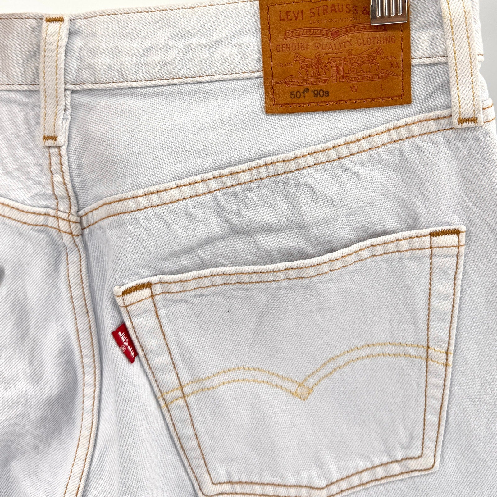 Levi's Light Wash Custom Western Concho Studded 501 '90s Jeans Pants