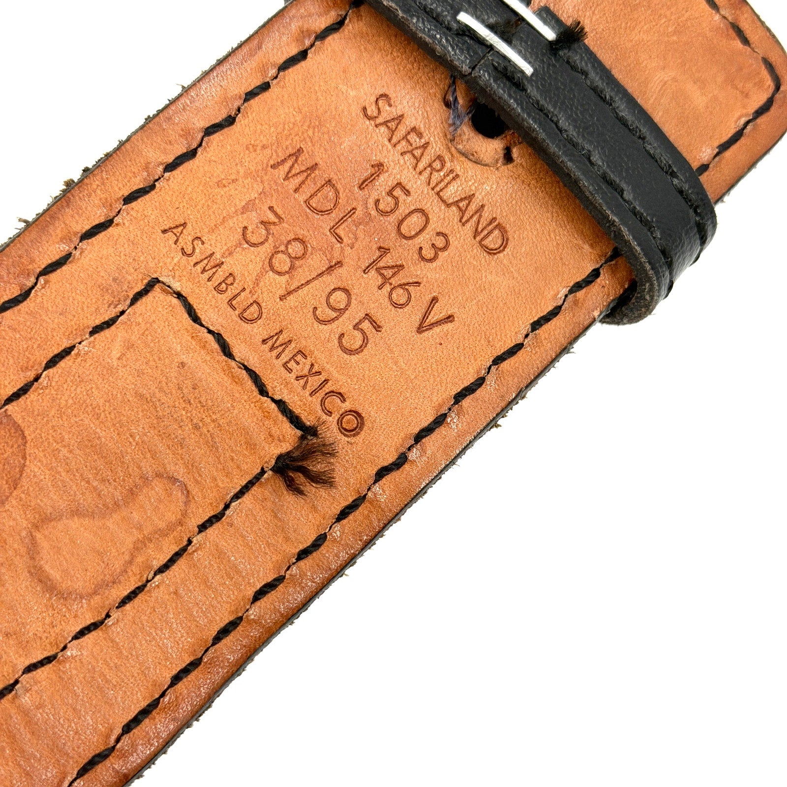 Vintage Y2K Safariland Black Genuine Leather Solid Brass Buckle Wide Duty Belt